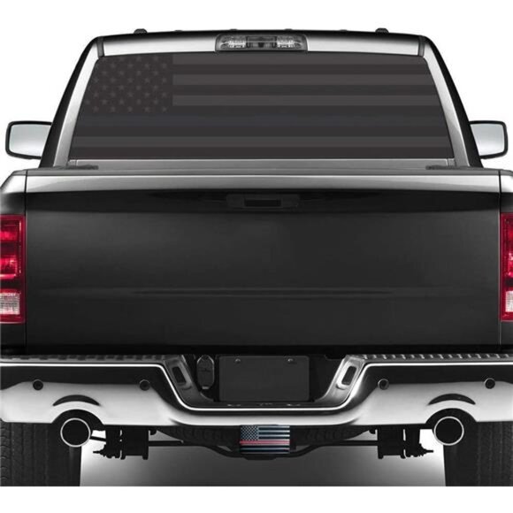 USA Flag Metal Trailer Hitch Cover with Anti-rattle hitch Pin Bolt - Picture 6 of 7